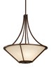 Picture of 100w Nolan 21" Heritage Bronze Cream Etched A-19 3-Light Uplight Chandelier