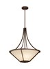Picture of 100w Nolan 21" Heritage Bronze Cream Etched A-19 3-Light Uplight Chandelier