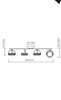 Picture of 1200lm Sevier Etched Acrylic Brushed Nickel Integrated LED 4 Light Rail