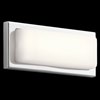 Foto para 15w 771lm Kelsi Etched Opal Glass Chrome Integrated LED Sconce