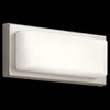 Foto para 15w 771lm Kelsi Etched Opal Glass Brushed Nickel Integrated LED Sconce