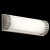 Foto para 25w 928lm Column Bent Glass With Inside Stripe Pattern Brushed Nickel Integrated LED Vanity