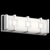 Picture of 20w 545lm Velitri Clear Etched Mitered Glass Chrome Integrated LED Vanity