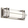 Foto para 20w 1364lm Nolan White Silk Screen Brushed Nickel Integrated LED Vanity