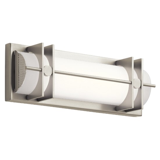 Foto para 20w 1364lm Nolan White Silk Screen Brushed Nickel Integrated LED Vanity