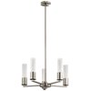 Foto para 35w 1858lm Glacial Glow Ice Glass Brushed Nickel Integrated LED 4 Light Pendant