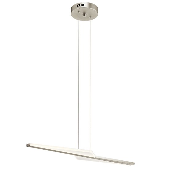 Picture of 23w 1504lm Flash Matte White Acrylic Brushed Nickel Integrated LED Linear Pendant