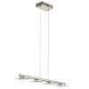 Picture of 8w 1523lm Azenda White Acrylic With Clear Glass Trim Brushed Nickel Integrated LED 4 Light Linear Pendant