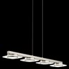 Picture of 8w 1523lm Azenda White Acrylic With Clear Glass Trim Brushed Nickel Integrated LED 4 Light Linear Pendant