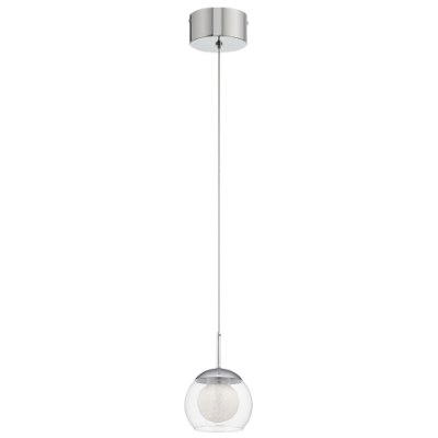 Mostrar detalles para 6w 608lm Outer Glass - Clear, Inner Glass Cubic Zirconia Chrome Integrated LED Pendant Imagen de 6w 608lm Outer Glass - Clear, Inner Glass Cubic Zirconia Chrome Integrated LED Pendant
