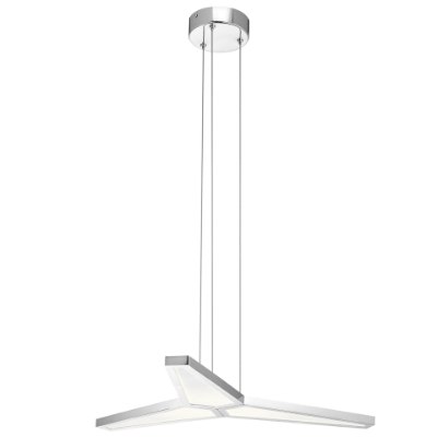 Mostrar detalles para 37w 1195lm Viva White Acrylic Chrome Integrated LED Pendant Imagen de 37w 1195lm Viva White Acrylic Chrome Integrated LED Pendant