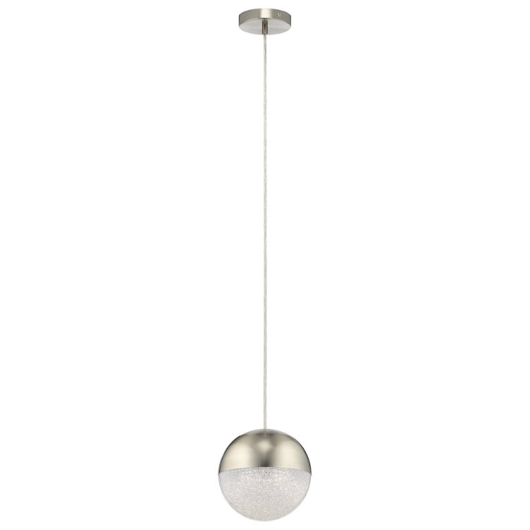 Picture of 17w 850lm Moonlit Clear Cubic Zirconia Chip Brushed Nickel Integrated LED Pendant