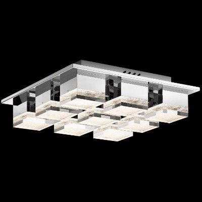 Mostrar detalles para 38w 1306lm Gorve Clear Cubic Zirconia Chip Chrome Integrated LED Flush Mount 9 Lt Imagen de 38w 1306lm Gorve Clear Cubic Zirconia Chip Chrome Integrated LED Flush Mount 9 Lt