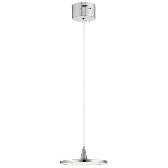 Foto para 17w 235lm Jeno White Acrylic Chrome Integrated LED Pendant