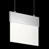 Foto para 11w 781lm Geo Clear Acrylic With Etched Edge Chrome Integrated LED Pendant
