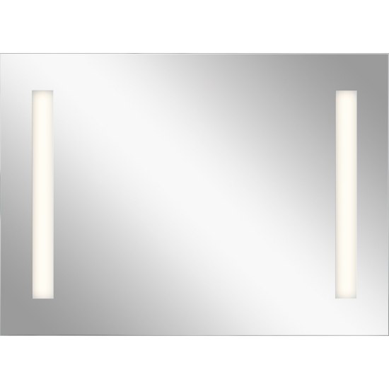 Foto para 33w Mirror With 3" Frosted Strips On 2 Sides MR Integrated LED Backlit Mirror w/ Soundbar