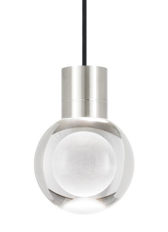 Picture of 15w 5" WW Mina 11-LED Satin Nickel Black Cord Pendant