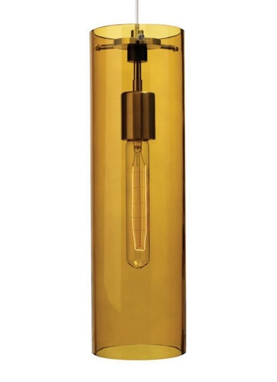 Picture of 30w 5" Beacon T9 Incandescent Amber Satin Nickel Pendant