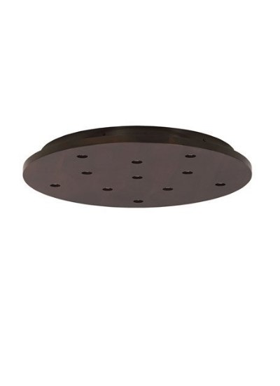Picture of 11-port Round Line-Voltage Satin Nickel Wood Canopy