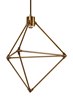 Picture of 8.8w 124lm Candora 30k Aluminum Aged Brass 90cri Candora 19 Chandelier ab LEDWD