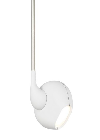 Foto para 8w Auri Rubberized White/Satin Nickel Auri Head WS 3 IN LED830 FSJ