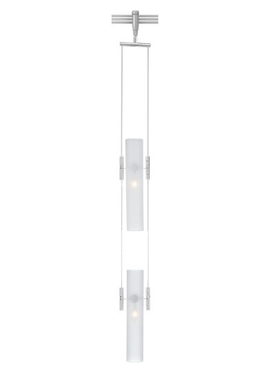 Foto para 35w Tube Satin Nickel Tube 2 Pendant Frost SN MPT