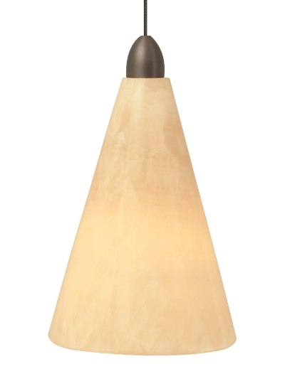 Foto para 8w Onyx Bronze Onyx Cone Pend BZ LED MRL