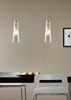 Picture of 8w Bonn Satin Nickel Bonn Pendant Amber SN LED MRL