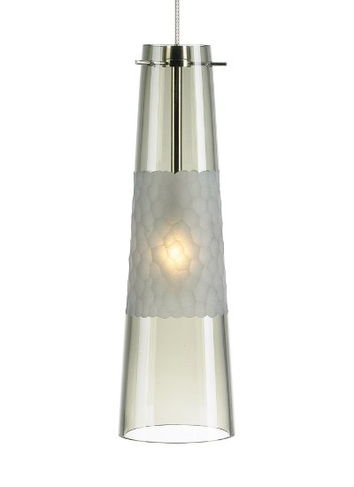 Picture of 8w Bonn Satin Nickel Bonn Pendant Smoke SN LED MPT