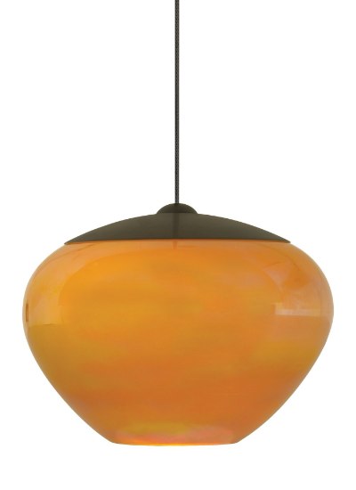 Foto para 8w Cylia Bronze Cylia Pendant Amber BZ FSJ LED