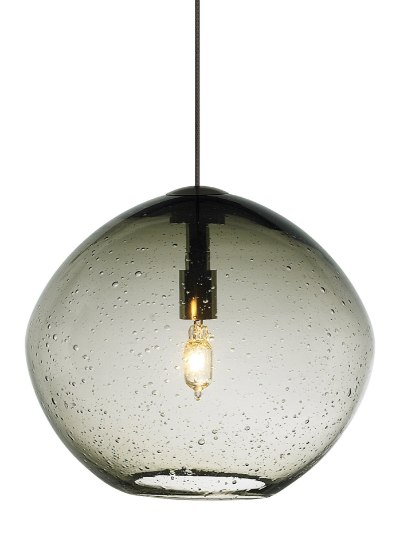 Foto para 35w Mini-Isla Satin Nickel Mini Isla Pendant Smoke SN MRL