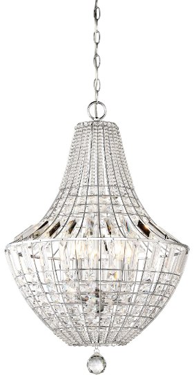 Picture of 60w SW 5 Light Pendant Chrome Clear Crystal