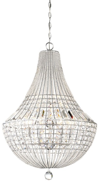 Picture of 60w SW Pendant Chrome Clear Crystal