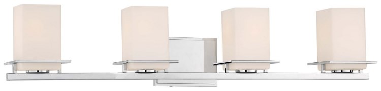 Picture of 100w SW 4 Light Bath Chrome Etched Opal