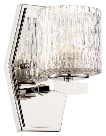 Picture of 8w WW Led Bath Polished Nickel Clear Glass