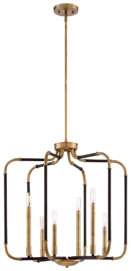 Foto para 60w SW Pendant Aged Kinston Bronze W/Brass Hi