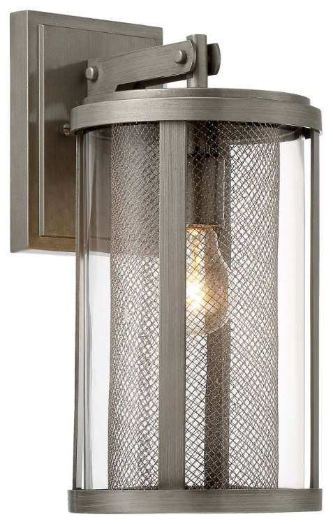 Foto para 100w SW Outdoor Wall Mount Painted Brushed Nickel Clear