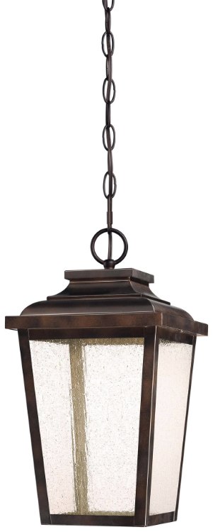 Picture of 13w WW Outdoor Chain Hung Led Chelesa Bronze Clear Seeded Glass