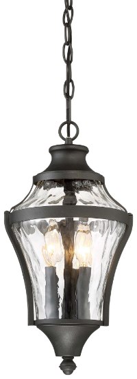 Picture of 60w SW 1 Light Outdoor Chain Hung Black Water Glass