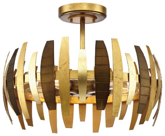 Foto para 60w SW Five Light Semi Flush Ardor Gold