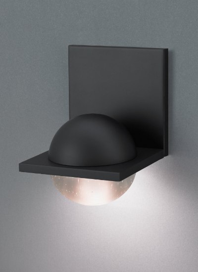 Picture of 9w Sphere Rubberized Black Sphere Wall SM BL LEDWD 1