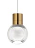 Foto para 9w Mina 30k Laser Etched Aged Brass 90cri TD-Mina Pendant 11-LITE WH AB -LED930