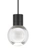 Foto para 15w Mina 30k Laser Etched Black 90cri TD-Mina Pendant 1CLBKbk-LEDWD