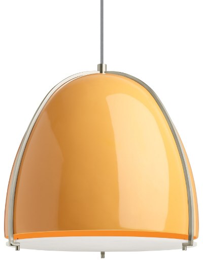 Picture of Paravo Fiberglass Tangerine/Satin Nickel TD-Paravo Pendant TG/SN