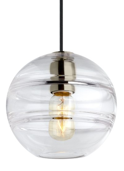 Picture of 4w Sedona 22k Transparent Glass Satin Nickel 90cri TD-Sedona Grande Pendant CL SN-LED922