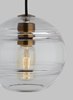 Picture of 4w Sedona 27k Transparent Glass Aged Brass 90cri TD-Sedona Grande Pendant SM AB-LED927