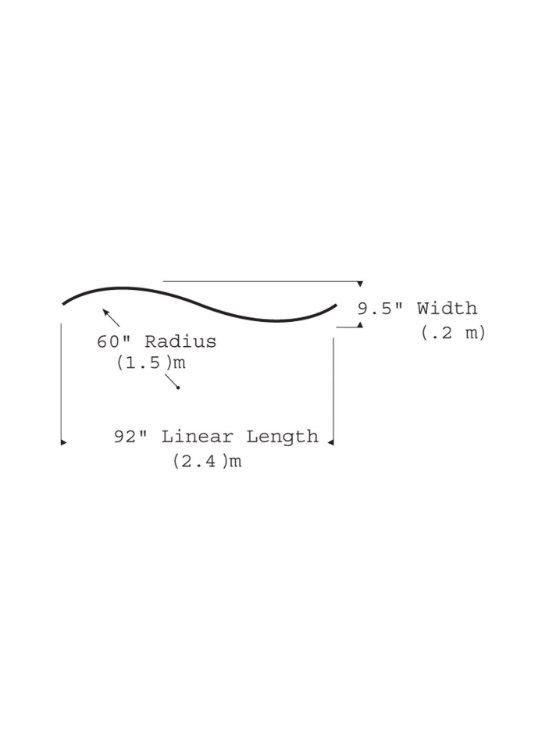 Foto para Pre-bent White Pre-bent S-Curve T~TRAK,wh