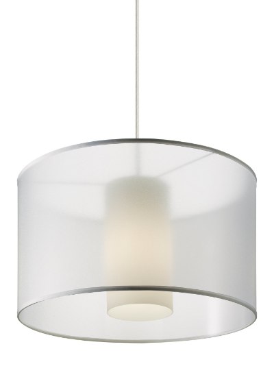 Foto para 9.5w Dillon 27k Satin Nickel E26 Medium Base A19 90cri TT-Dillon Pendant WH SN -LED927