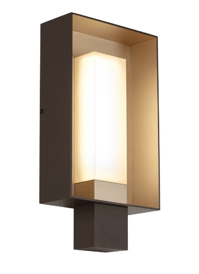 Foto para 6w Refuge 27k Metal & Acrylic Shade Bronze/Gold Haze 90cri Refuge Square Wall LG ZG -LED927