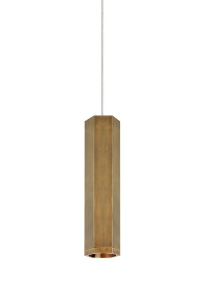 Foto para 8w Blok 30k Aged Brass/Aged Brass 90cri FJ-Blok Pendant S AB/AB-LED930